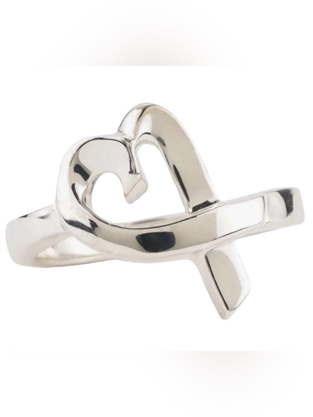 Tiffany & Co. Paloma Picasso Loving Heart Ring crafted from sterling silver